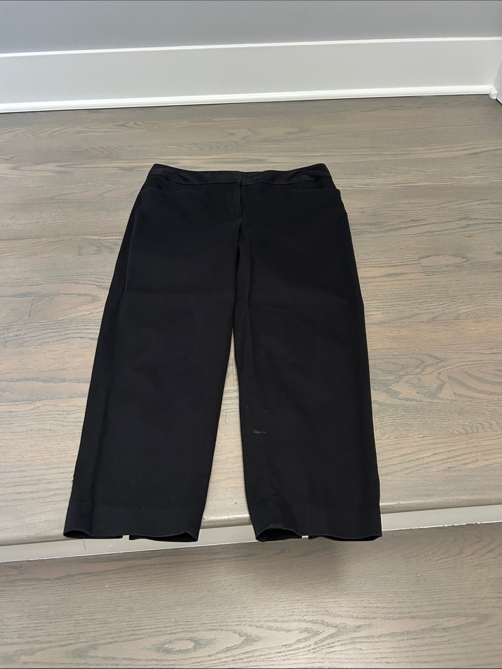 White House Black Market Black Cropped Wide-Leg Pants